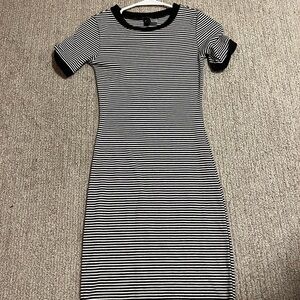 Black and White Striped Dress